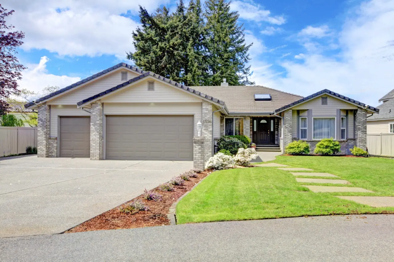 Exterior of a single-family home being prepared for rental