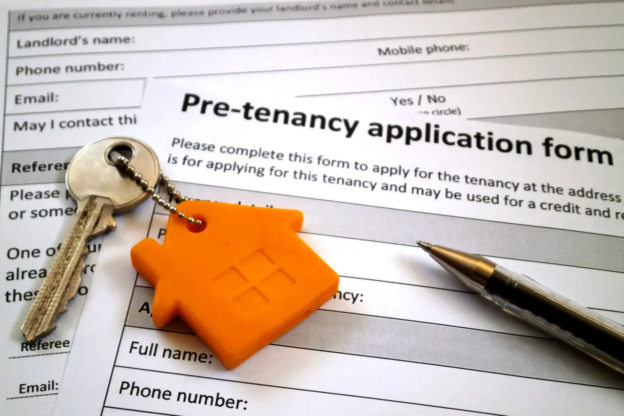 Pre-tenancy rental application form with supporting documents
